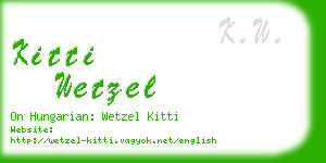 kitti wetzel business card